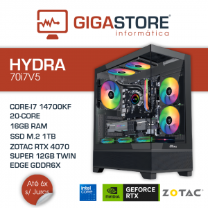 Desktop Gaming HYDRA-70i7V5 I7 14700KF 16GB RAM 1TB SSD W11